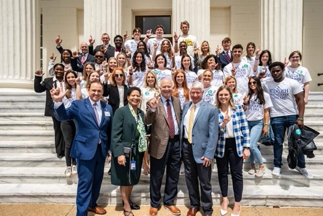 Higher Ed Day group at capitol.